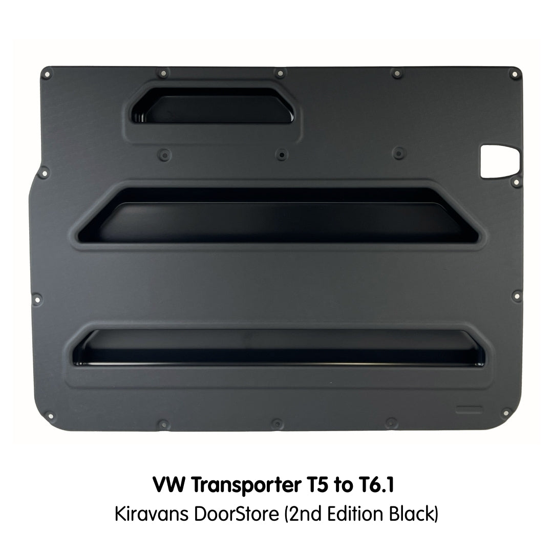 VW Transporter T5 to T6.1 Kiravans DoorStore (2nd Edition Black)